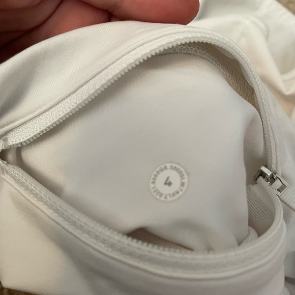 White lululemon speed up short, mid rise 4”, size 4! - Picture 6 of 7